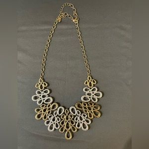 Geometric two tone necklace